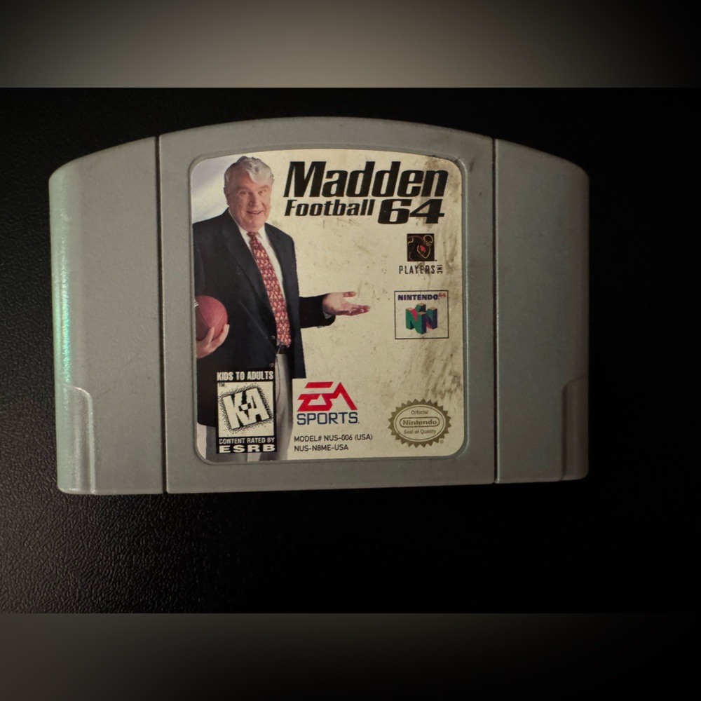 Madden Football Nintendo 64 Game Cartridge